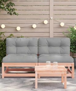 Divani Giardino Senza Braccioli Con Cuscini 2 Pz Legno Douglas