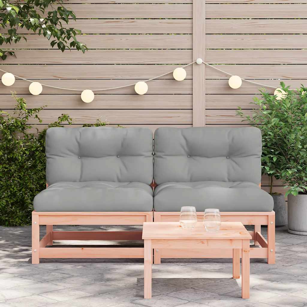 Divani Giardino Senza Braccioli Con Cuscini 2 Pz Legno Douglas