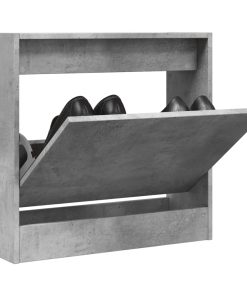 Scarpiera Grigio Cemento 60x21x57 Cm In Legno Multistrato