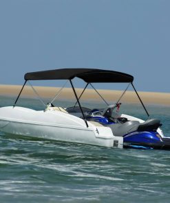 Bimini Di Prua Con Tendalino 2 Archi Nero 180x150x110 cm