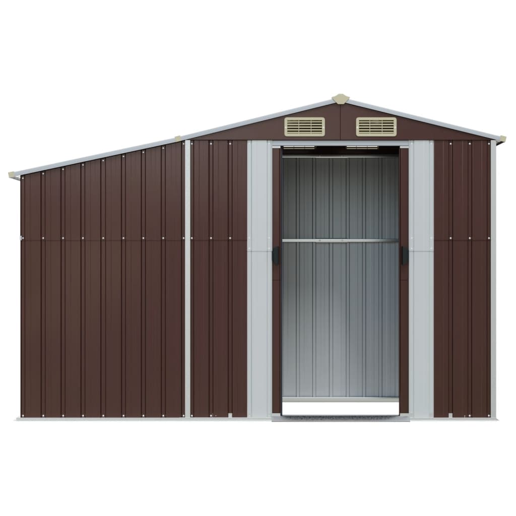 Capanno Da Giardino Marrone 277x93x179 Cm In Acciaio Zincato