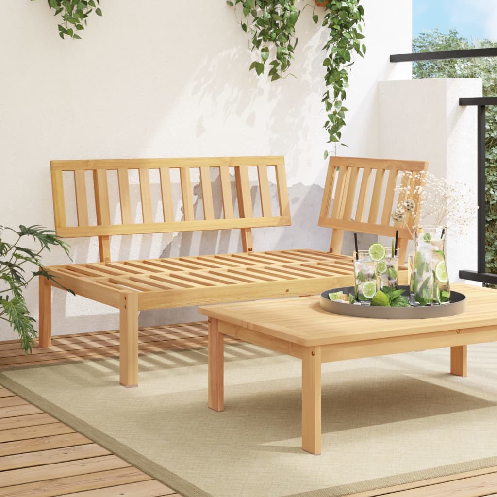 Divano Angolare Da Giardino Pallet In Legno Massello Di Acacia