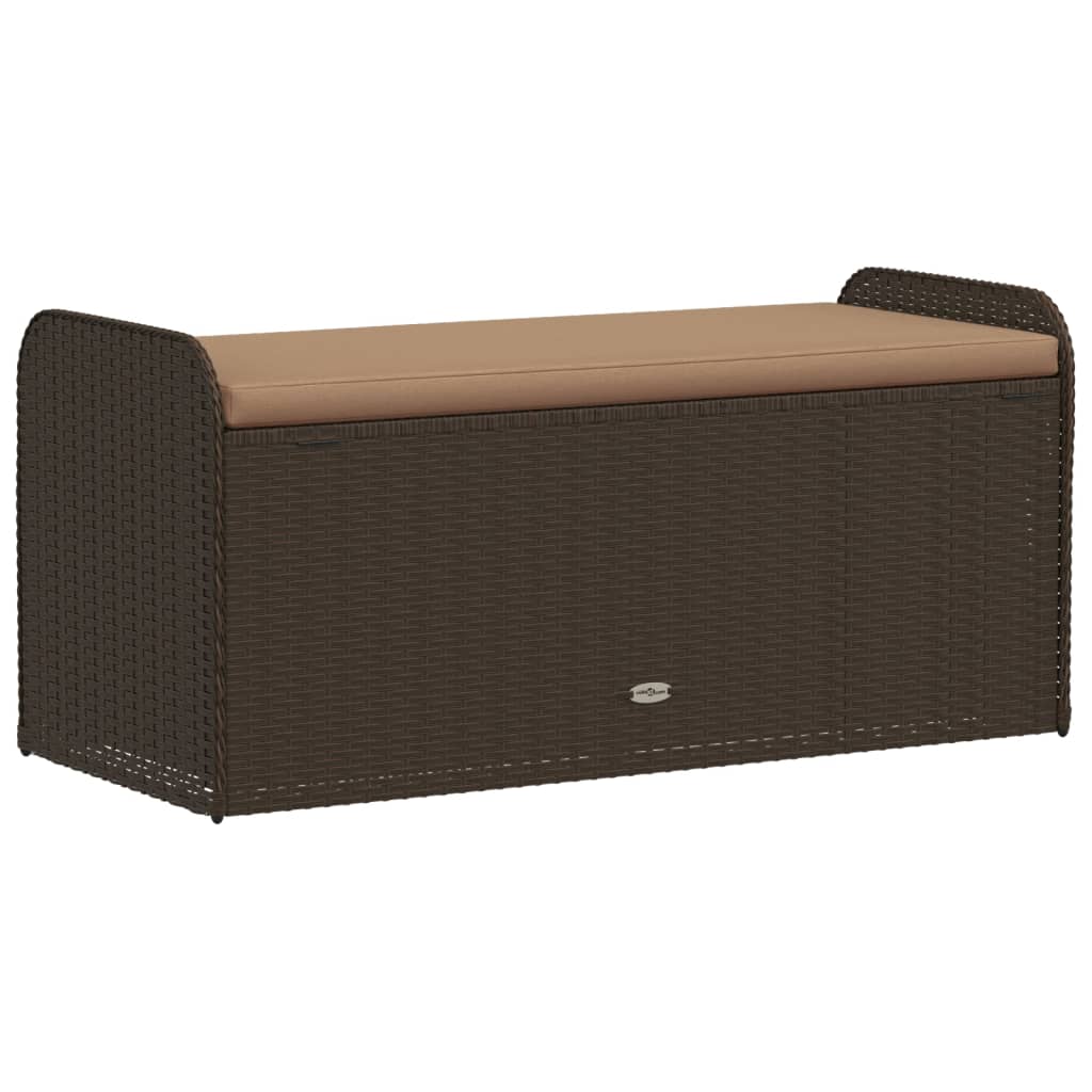 Cassapanca Con Cuscino Marrone 115x51x52 Cm In Polyrattan - Image 5