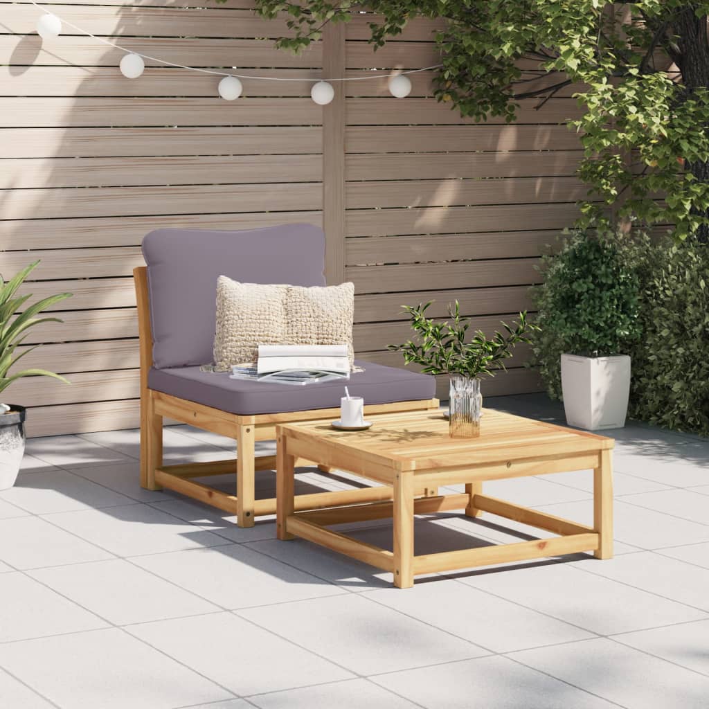 Divano Da Giardino Con Cuscini In Legno Massello Acacia