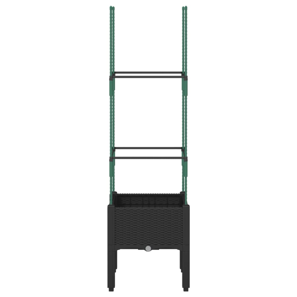 Fioriera Da Giardino Con Traliccio Nera 40x40x142,5 Cm In pp - Image 4