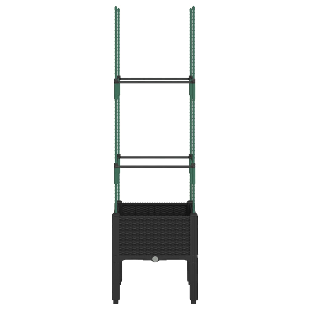 Fioriera Da Giardino Con Traliccio Nera 40x40x142,5 Cm In pp - Image 5