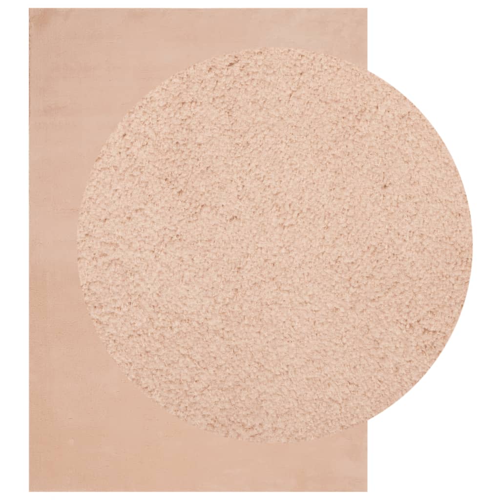 Tappeto A Pelo Corto Huarte Morbido E Lavabile Rosato 140x200cm - Image 5