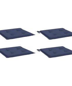 Cuscini Per Pallet 4 Pz Blu Marino 40x40x4 Cm In Tessuto Oxford