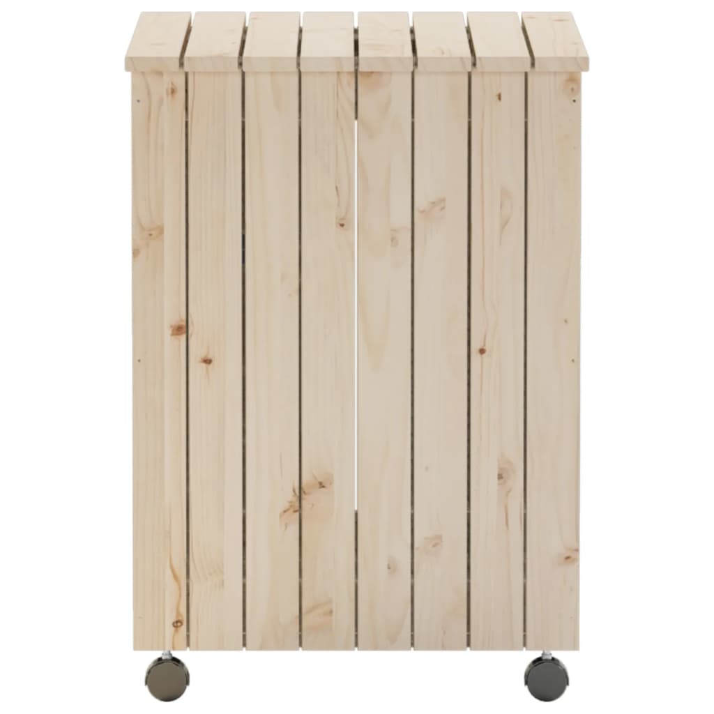 Cesta Biancheria Con Ruote Rana 45x45x64 Cm Legno Massello Pino - Image 4