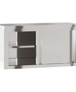 Mobile Cucina Da Parete Con Ante Scorrevoli In Acciaio Inox