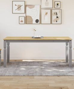 Tavolo Da Pranzo Corona 180x90x75 Cm In Legno Massello Di Pino