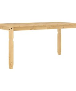 Tavolo Da Pranzo Corona 160x80x75 Cm In Legno Massello Di Pino