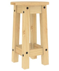 Sgabelli Da Bar 2 Pz In Legno Massello Di Pino