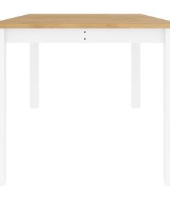 Tavolo Da Pranzo Panama Bianco 180x90x75 Cm Legno Massello Pino