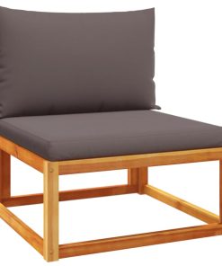 Divano Da Giardino Senza Braccioli Con Cuscini In Legno Di Acacia E Rattan