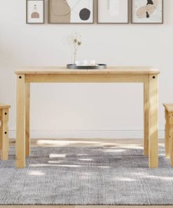 Tavolo Da Pranzo Panama 117x60x75 Cm Legno Massello Pino