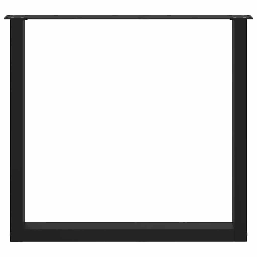 Gambe Per Tavolo Da Pranzo A Forma Di U 3 Pz Nere 90x(72-73) Cm In Acciaio - Image 6