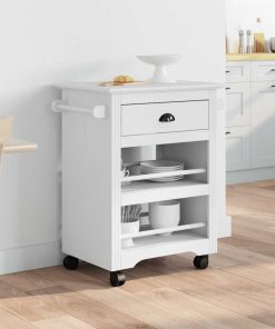 Carrello Da Cucina Bodo Bianco 67,5x45x80 cm