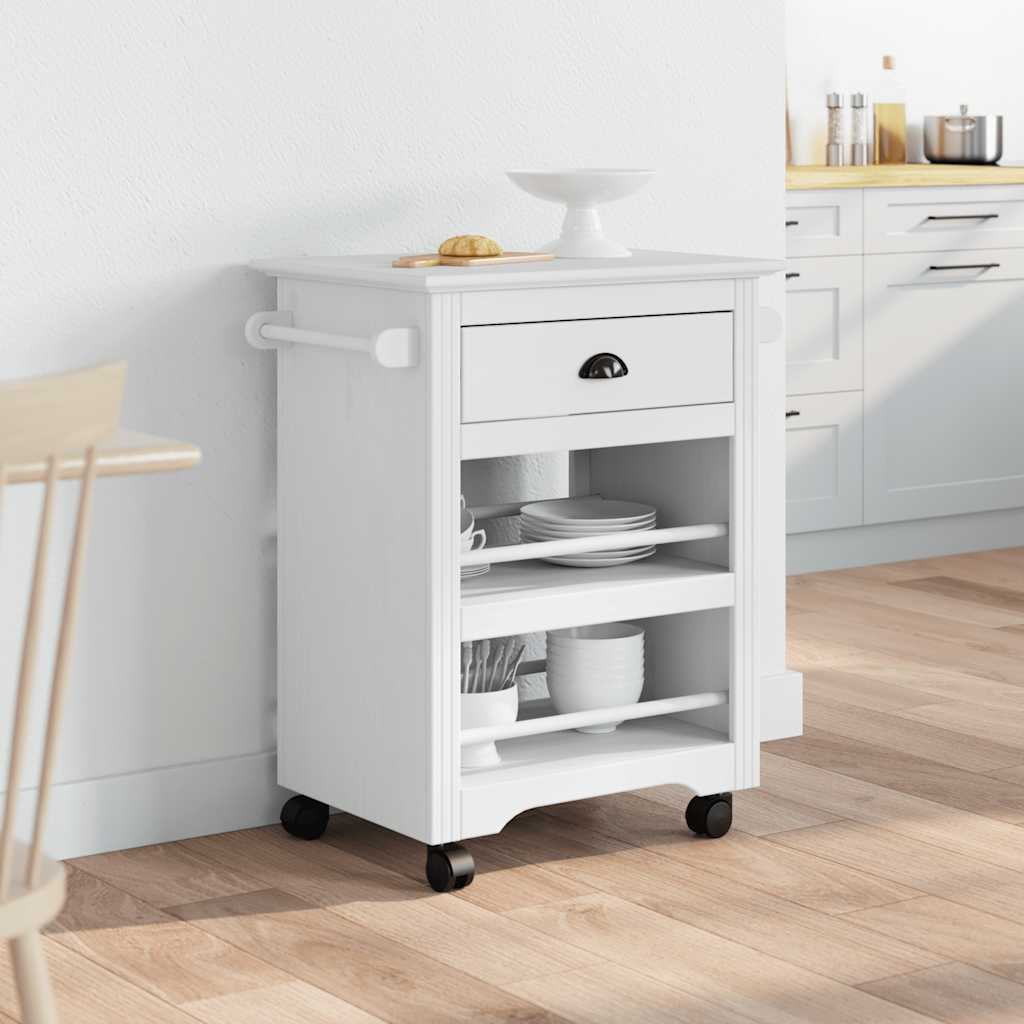 Carrello Da Cucina Bodo Bianco 67,5x45x80 cm
