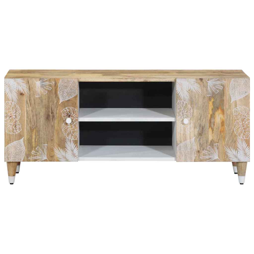 Mobile Porta Tv 105x33,5x46 Cm In Legno Massello Di Mango - Image 5