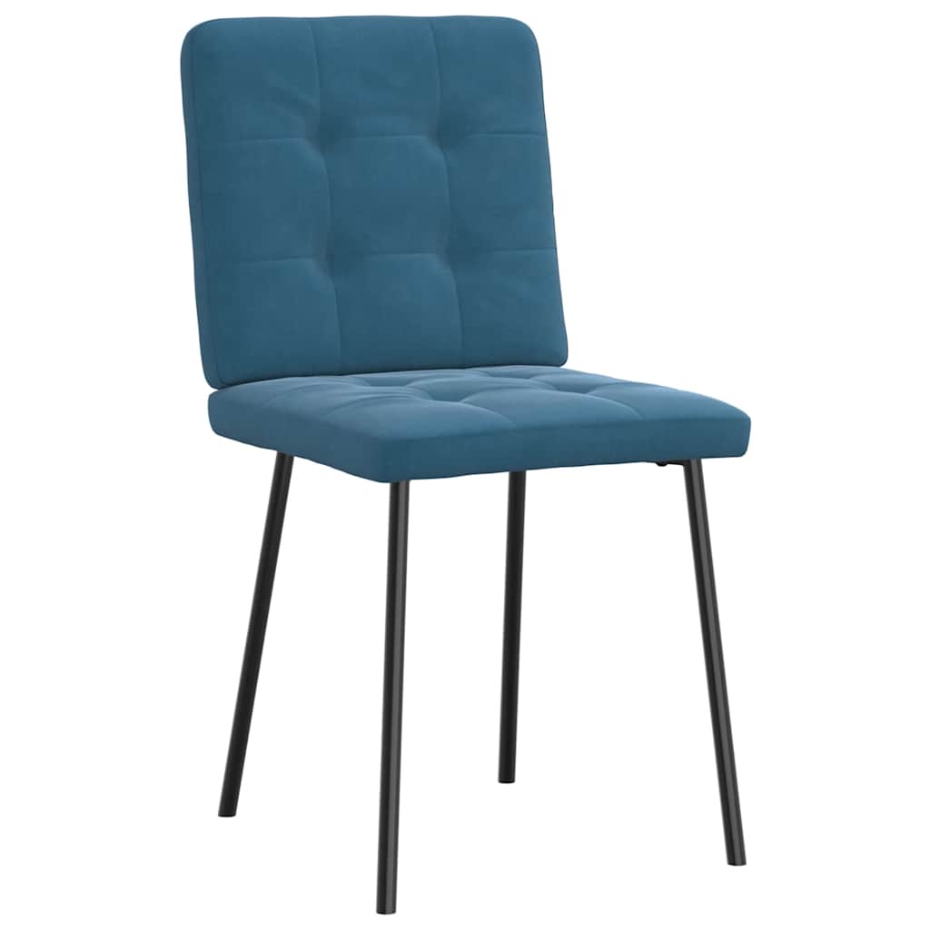 Sedie Da Pranzo 2 Pz Blu In Velluto
