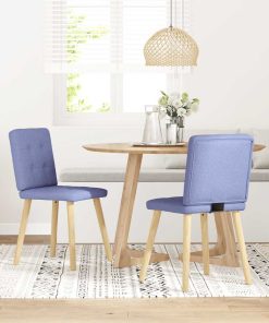 Sedie Da Pranzo 2 Pz Blu Jeans In Tessuto