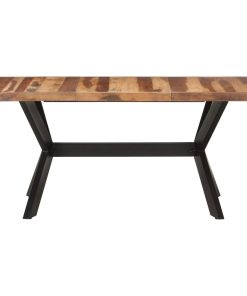 Tavolo Da Pranzo 160x80x75 Cm Legno Massello Con Finitura Ambra