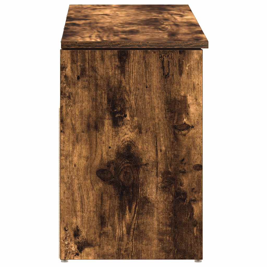 Scarpiera Rovere Fumo 102x30,5x45 Cm In Legno Multistrato - Image 4