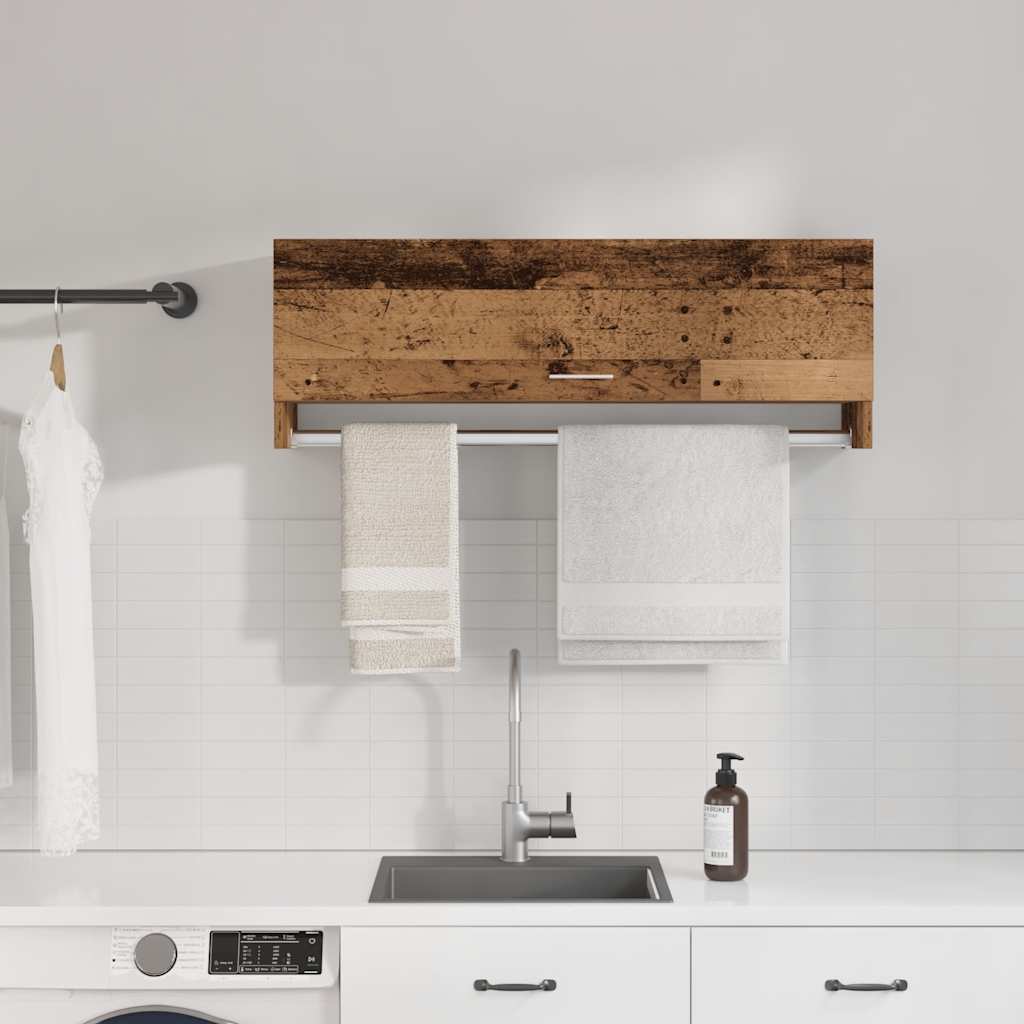 Armadio In Legno Vecchio 100x32,5x35 Cm In Legno Multistrato - Image 6