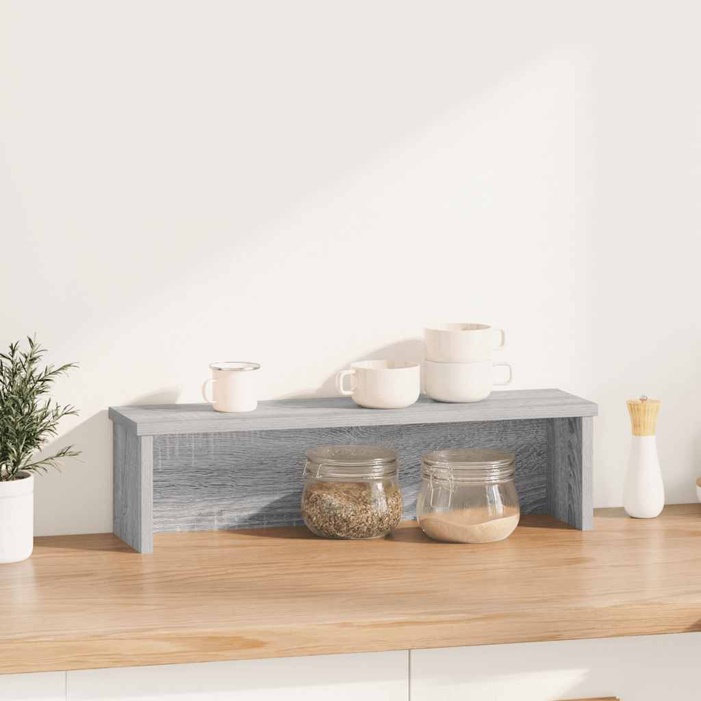 Scaffale Da Cucina Impilabile Grigio Sonoma 50x15x16 cm