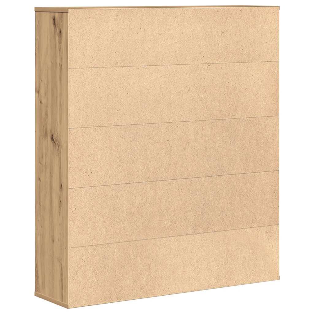 Libreria Rovere Artigianale 89x24x101,5 Cm In Legno Multistrato - Image 2