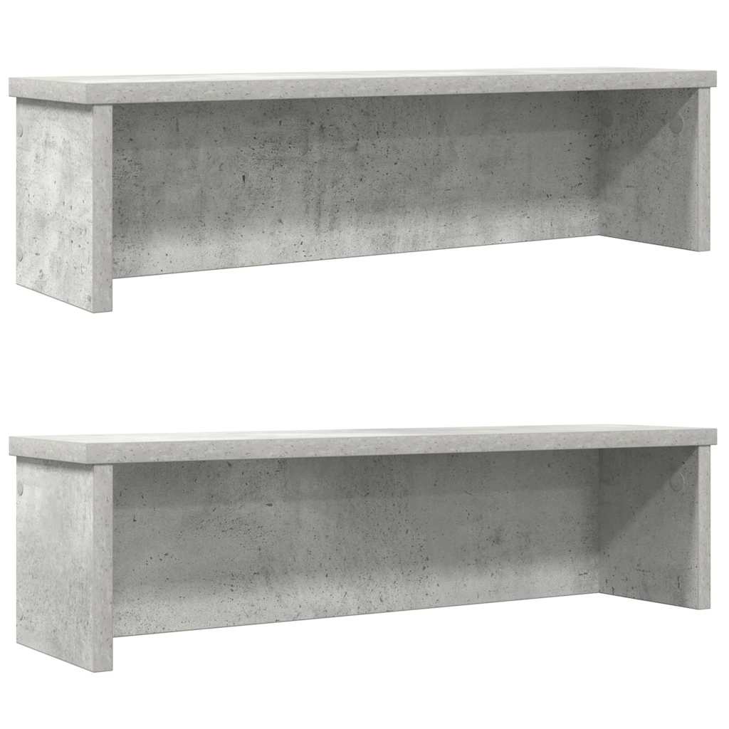 Scaffali Da Cucina Impilabili 2 Pz Grigio Cemento 50x15x16 cm