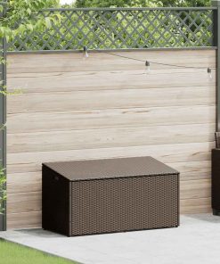 Baule Da Giardino Marrone 110x50x58 Cm In Polyrattan