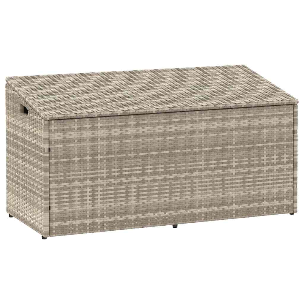 Baule Da Giardino Grigio Chiaro 110x50x58 Cm In Polyrattan - Image 6