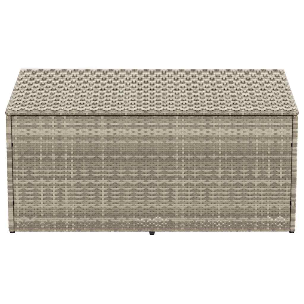 Baule Da Giardino Grigio Chiaro 110x50x58 Cm In Polyrattan - Image 3