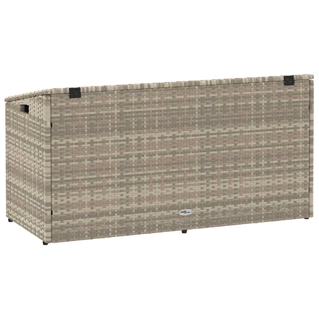 Baule Da Giardino Grigio Chiaro 110x50x58 Cm In Polyrattan - Image 5