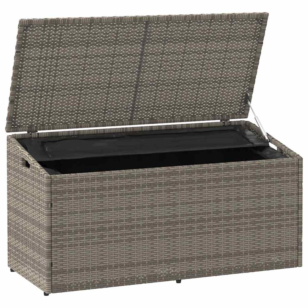 Baule Da Giardino Grigio 110x50x58 Cm In Polyrattan