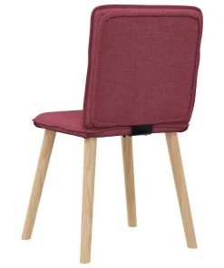 Sedie Da Pranzo 2 Pz Rosso Vino In Tessuto