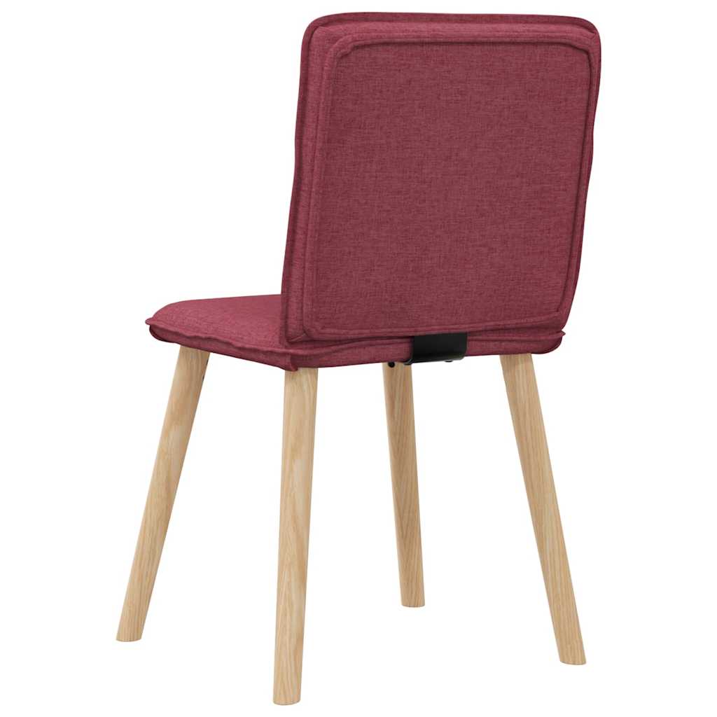 Sedie Da Pranzo 2 Pz Rosso Vino In Tessuto