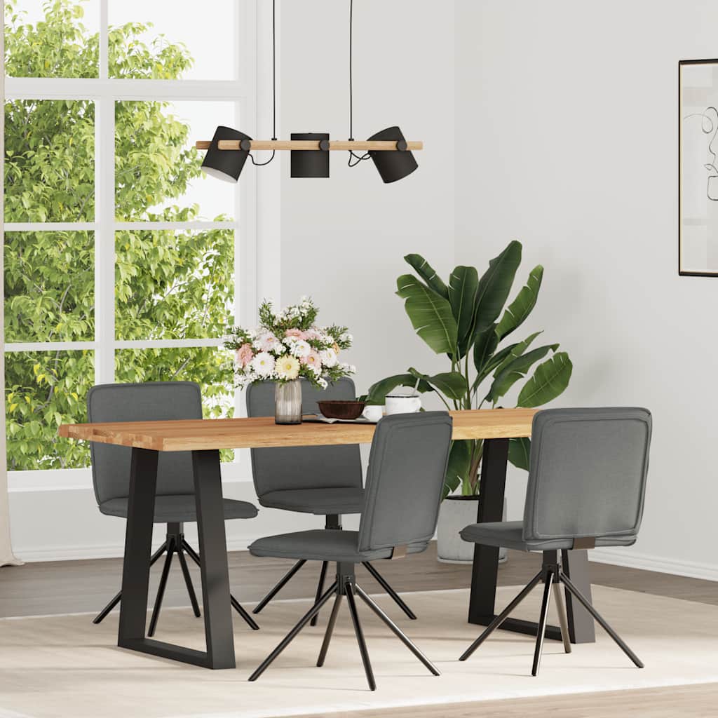 Sedie Da Pranzo 4 Pz Grigio Scuro In Tessuto