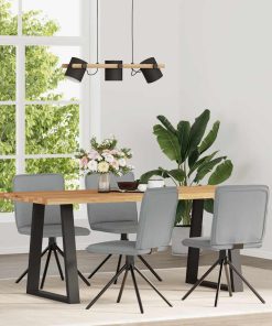 Sedie Da Pranzo 4 Pz Grigio Chiaro In Tessuto
