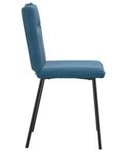 Sedie Da Pranzo 4 Pz Blu In Velluto
