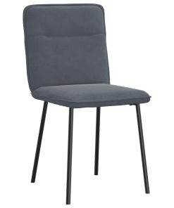 Sedie Da Pranzo 6 Pz Grigio Scuro In Velluto