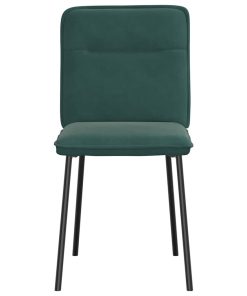 Sedie Da Pranzo 4 Pz Verde Scuro In Velluto
