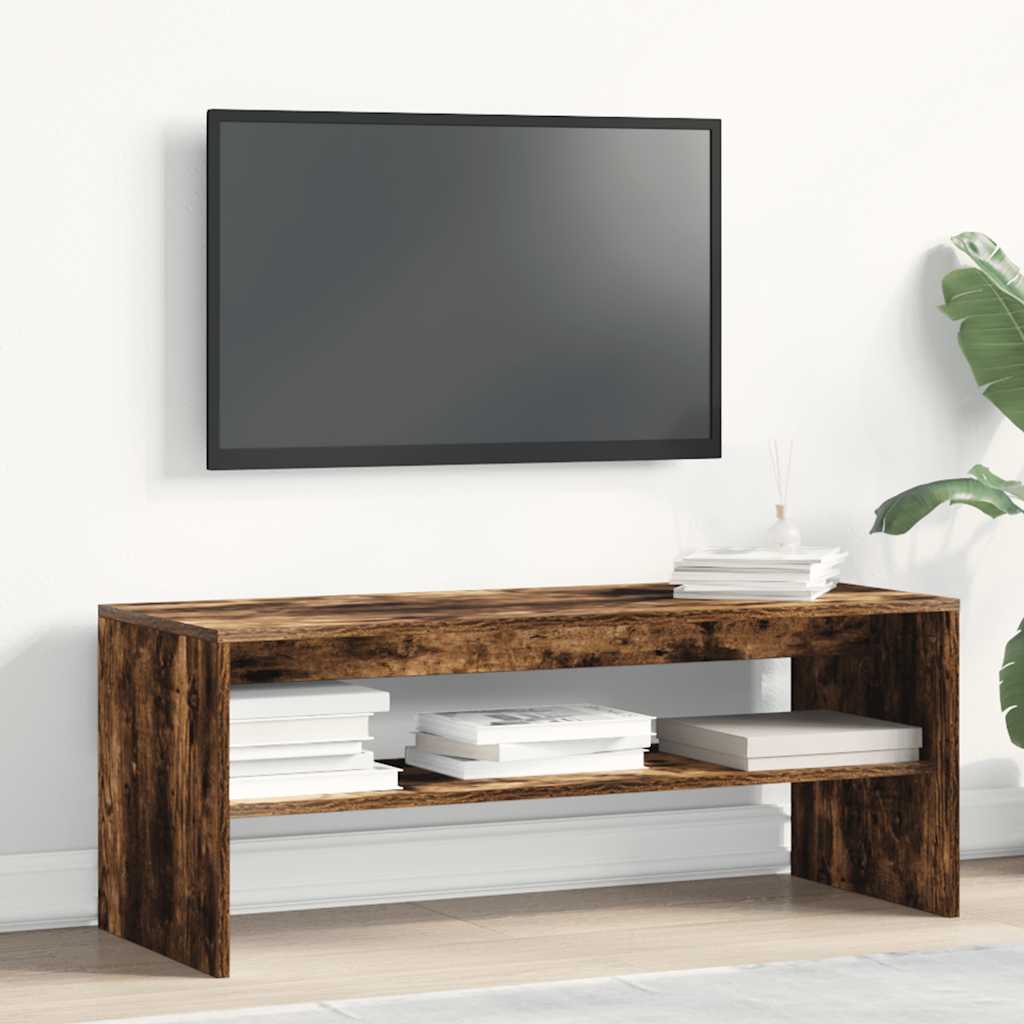 Mobile Porta Tv Rovere Fumo 100x40x40 Cm In Legno Multistrato - Image 4