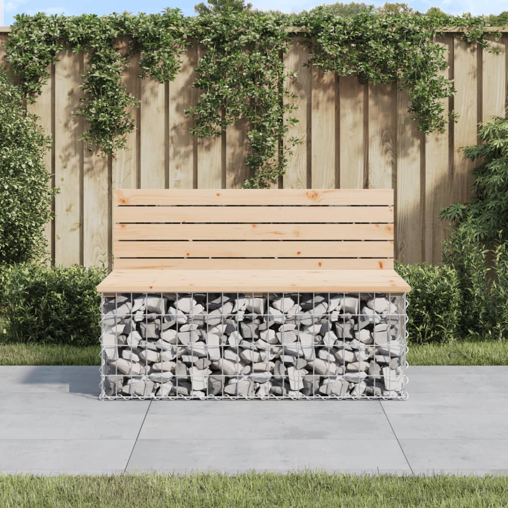Panca Giardino Design Gabbione 103x70x65 Cm Legno Massello Pino - Image 3