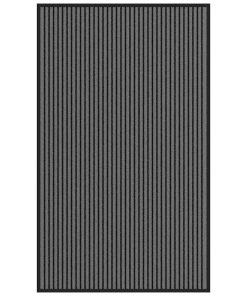 Zerbino A Strisce Nere E Grigie 90x150 cm