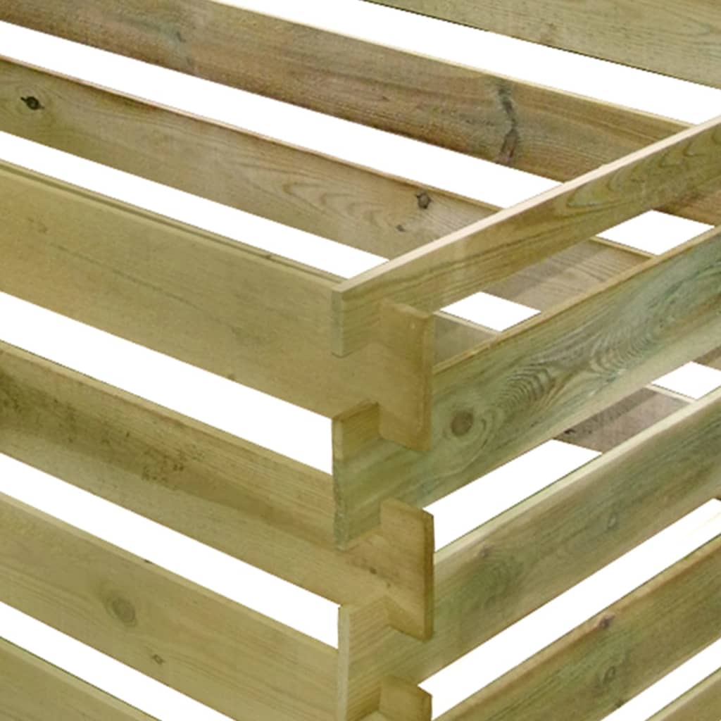 Compostiera A Stecche Pino Impregnato 180x90x90 cm