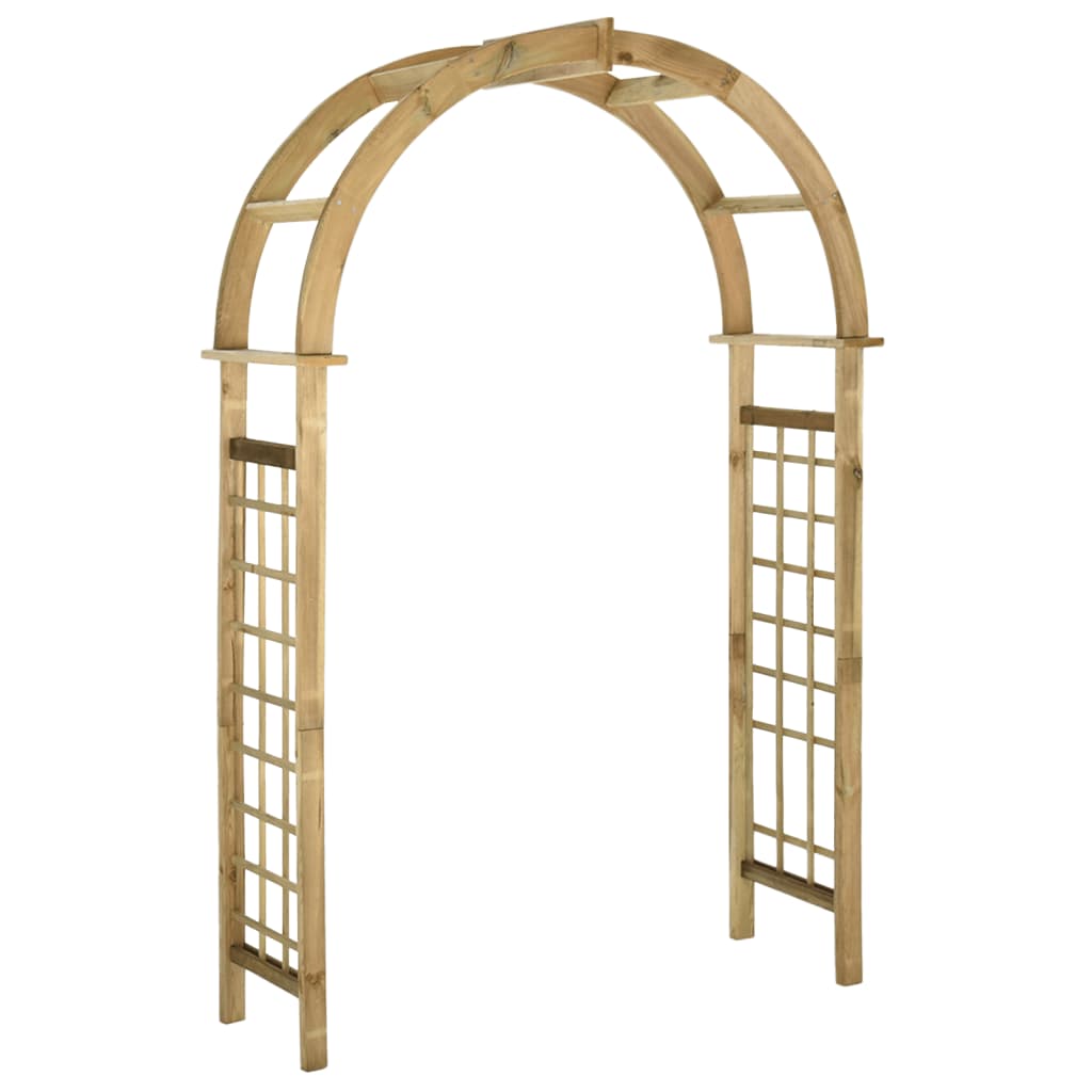Arco A Traliccio In Legno Di Pino Impregnato Verde