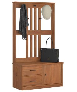 Albero Da Ingresso Sandnes 87x40x159,5 Cm In Legno Di Pino